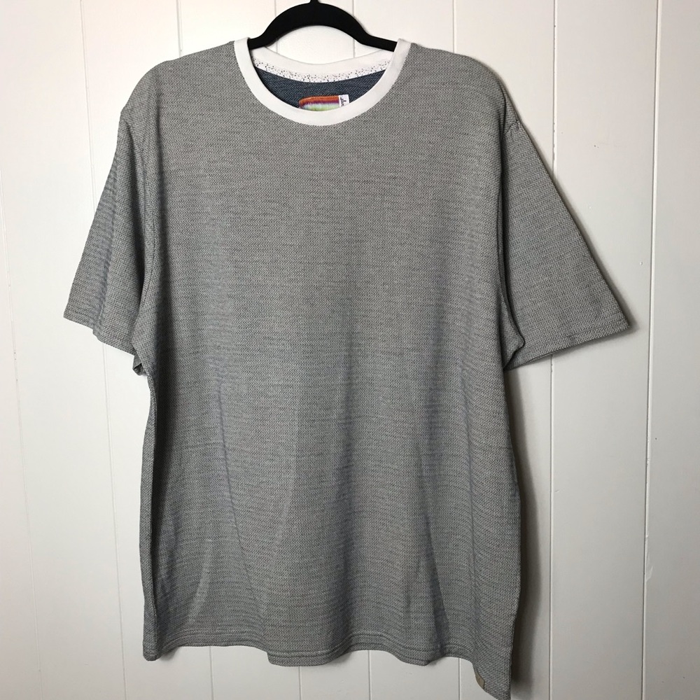 NEW NWT Sludr Crew Neck T Shirt Tee Blue Gray Large